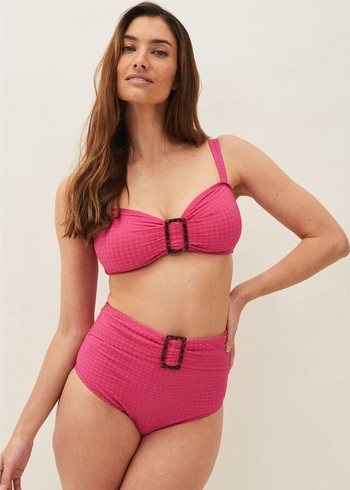 Phase Eight Annabelle Texturedini Swimwear Pink Australia | GA1306594